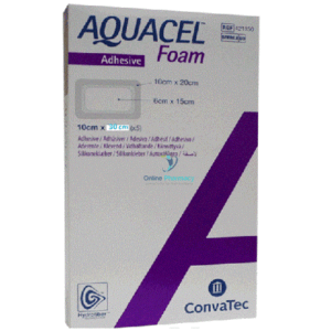 Convatec Aquacel Foam Adhesive Dressings 10cm x 30cm - 5 Pack