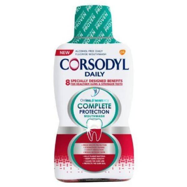 Corsodyl Complete Fresh Mint Mouthwash - 500ml