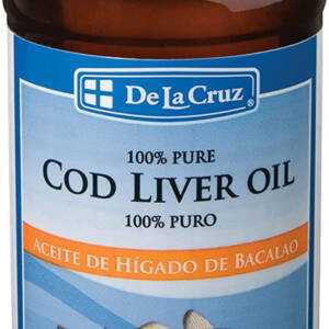 De La Cruz Cod Liver Oil Liquid - Pure Wild-Caught Icelandic Fish Oil 4 FL OZ (118 ml)