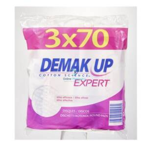 DeMak?Up Round Cotton Pads 3 x 70 Pack