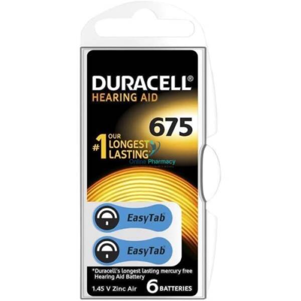 Duracell Hearing Aid Battery 675 - 6 Pack