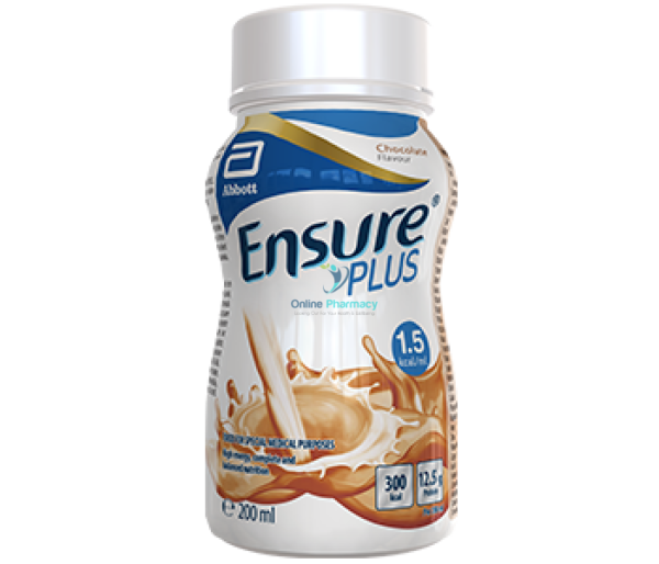 Ensure Plus Chocolate Nutritional Drink Bottle -  200ml / 24 x 200ml Case