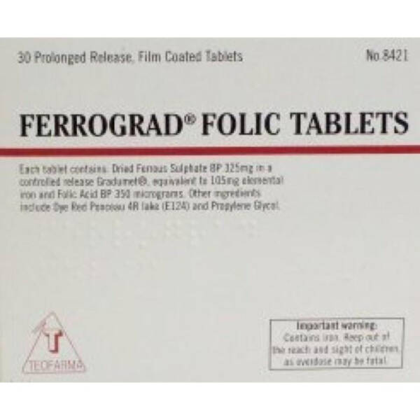 Ferrograd Folic Tablets 30 Pack