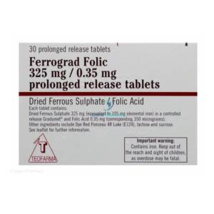Ferrograd Folic Iron & Folic Acid Tablets - 30 Pack
