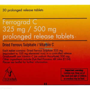 Ferrograd Iron & Vitamin C Tablets - 30 Pack