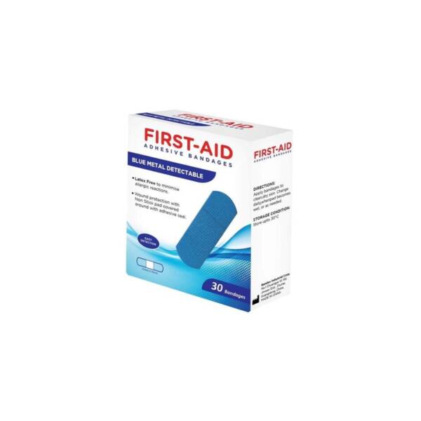 Frist Aid Blue Metal Detectable Bandages 25mm 76mm