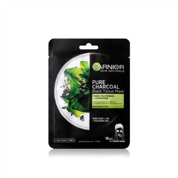 GARNIER SKIN ACT PURE CHARCOAL TISSUE MASK ALGAE