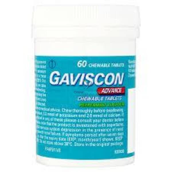 Gaviscon Advance Chewable Tablets - 60 Pack