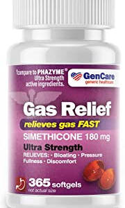 GenCare - Ultra Strength Simethicone Gas Relief 180 mg (365 Softgels)