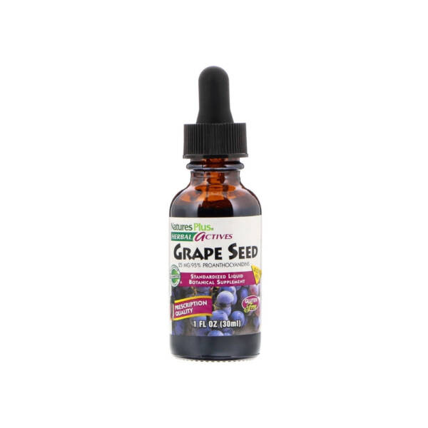 Natures Plus Herbal Actives Grape Seed 25mg 95%