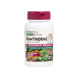 Natures Plus Herbal Actives Hawthorne 300mg 3.2% Vitexin