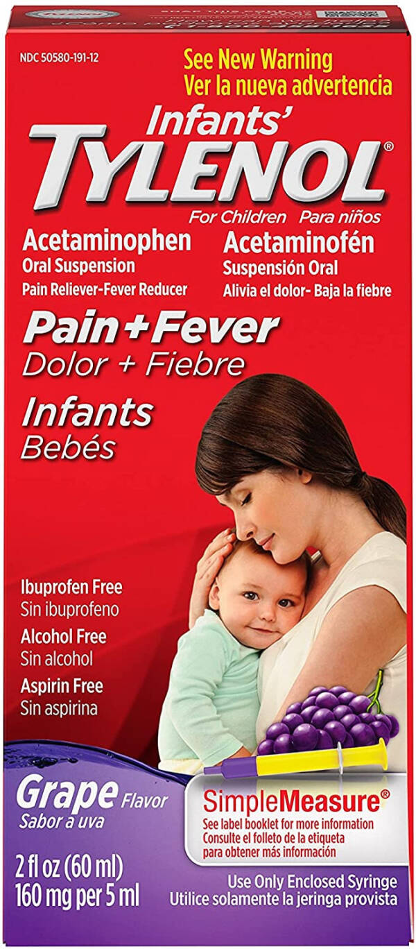Infants' Tylenol Pain Reliever+Fever Reducer Liquid - Acetaminophen - Grape