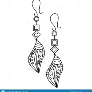 EARINGS BLACK/WHITE