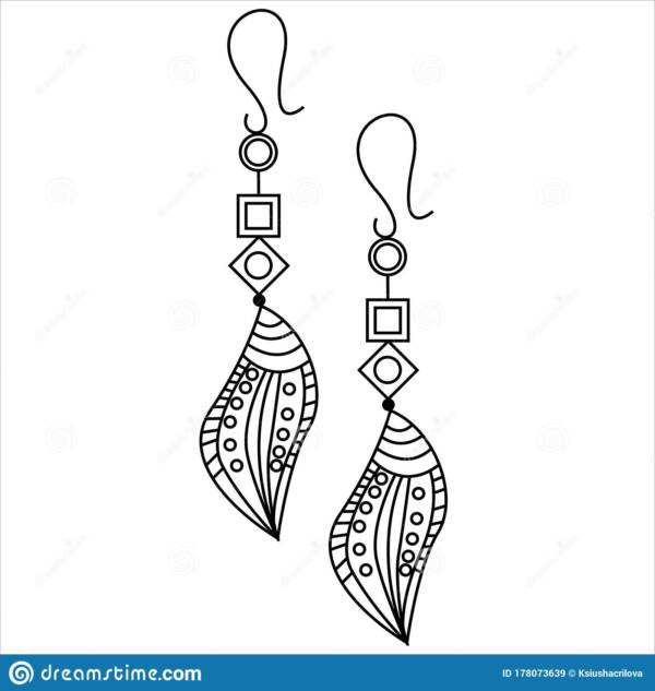 EARINGS BLACK/WHITE