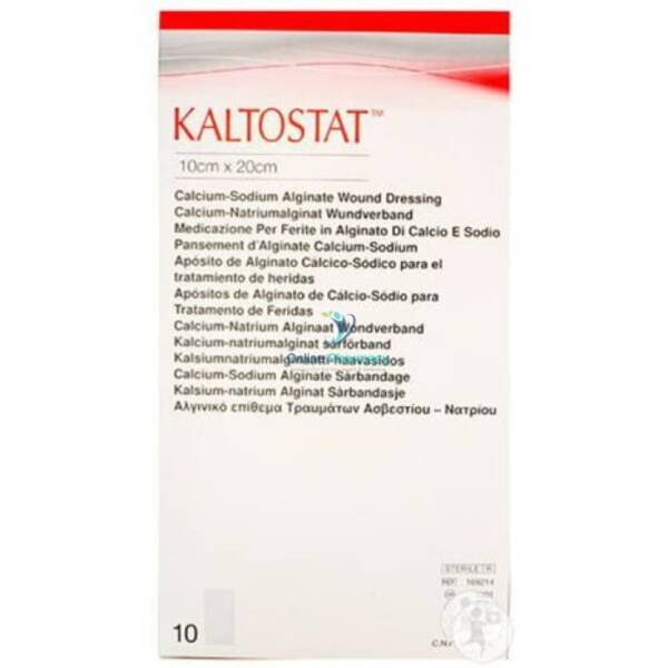 Kaltostat Calcium Sodium Alginate Wound Dressing - 10cm x 20cm.