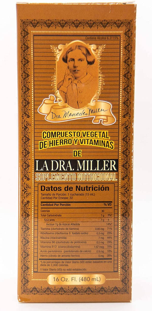 La Dra. Miller Vegetable Compound with Iron and Vitamins Dietary Supplement, 16 fl oz