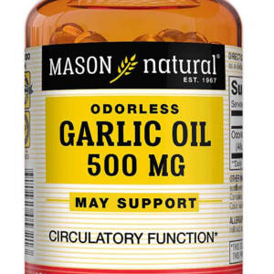 MASON NATURAL, Garlic Oil 500 ODORLESS