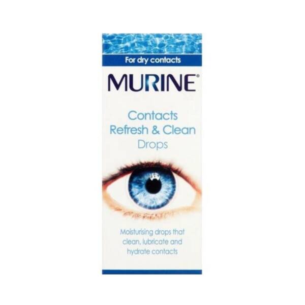 Murine Contacts Refresh & Clean Eye Drops 15ml