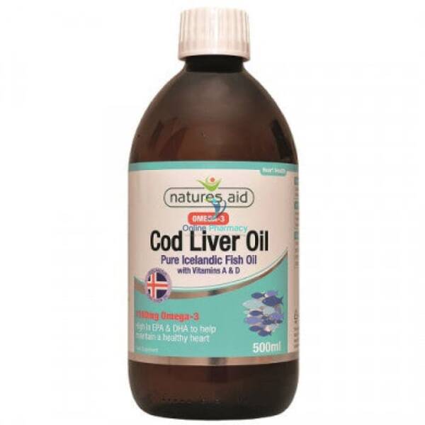 Natures Aid Cod Liver Oil Omega 3 - 500ml