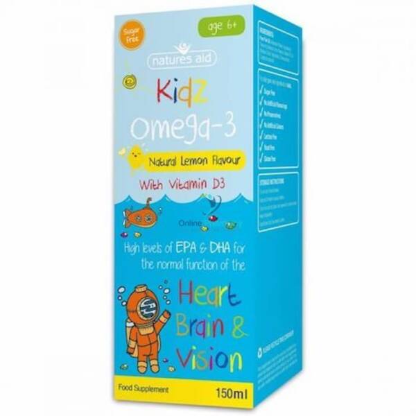 Natures Aid Kidz Omega-3 Natural Lemon - 150ml