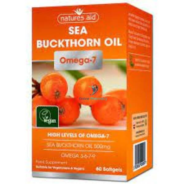 Natures Aid Sea Buckthorn Oil 500mg - 60 Pack