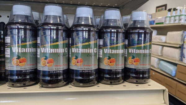 Natures Dietary Supplement Vitamin C Liquid Orange Flavor