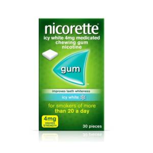 Nicorette 4mg Icy White Gum 30 pack