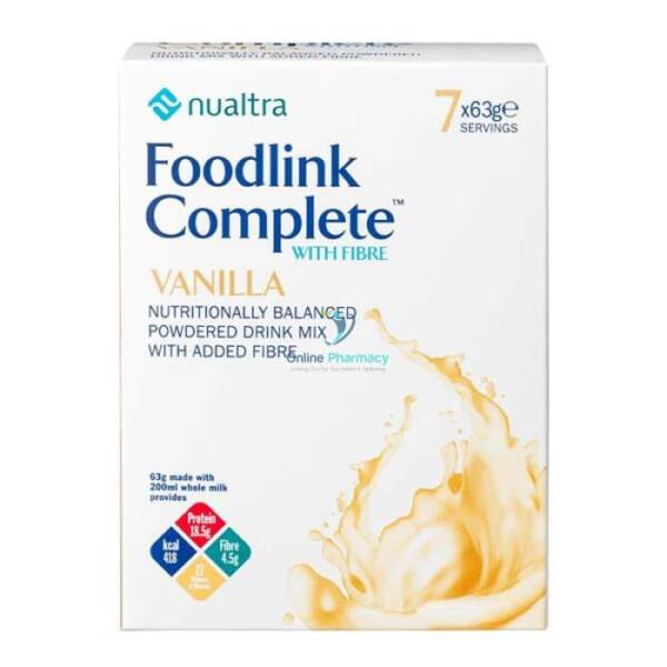 Nualtra Foodlink Complete Vanilla with Fibre 7 x 63g