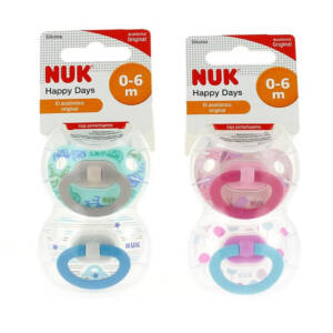 NUK Happy Days Orthodontic Soother 0-6m Assorted