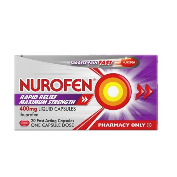 Nurofen Ibuprofen Rapid Relief Liquid Capsules 400mg 20 Pack