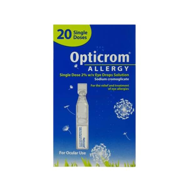 Opticrom Allergy Eye Drops 20 Single Doses