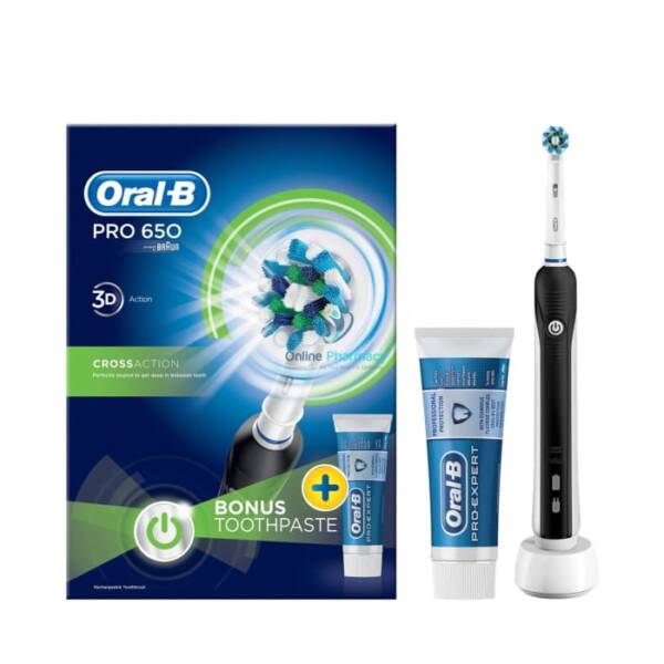 Oral B Pro 650 Cross Action Green Toothbrush