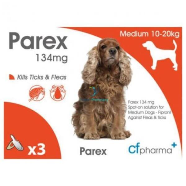 Parex Spot-on Solution for Medium Dogs (10-20kg) - 3 Pipettes