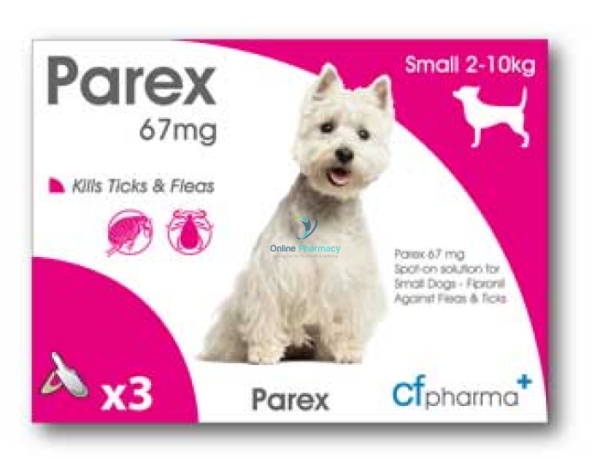 Parex Spot-on Solution for Small Dogs (2-10kg) - 3 Pipettes