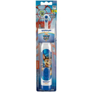 PAW Patrol Kid?s Spinbrush Electric Battery Toothbrush, Soft, 1 ct, Character May Vary