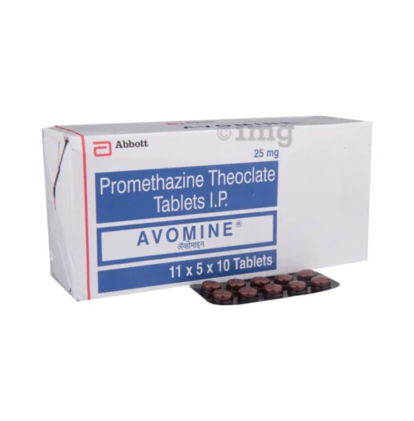 PROMETHAZINE THEOCLATE (AVOMINE) TABS 25MG 500?