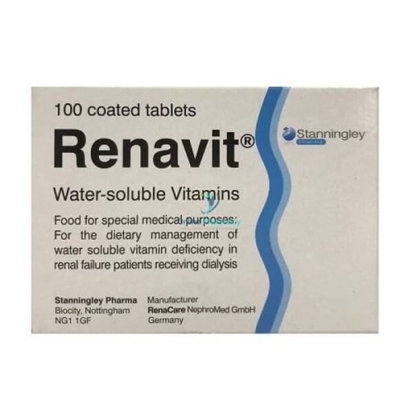 Renavit Water Soluble Vitamin Tablets for Dialysis - 100 Pack