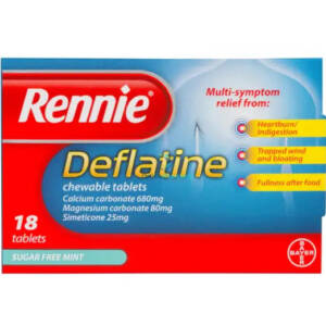 Rennie Deflatine Tablets - 18 Tablets