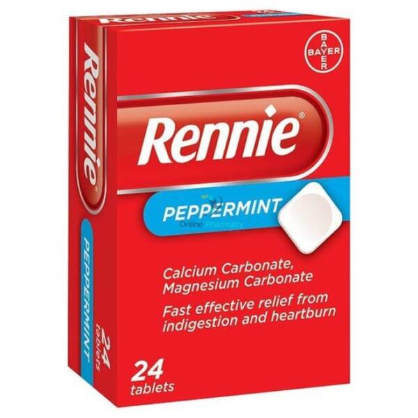 Rennie Peppermint Indigestion Tablets - 24/48 Pack