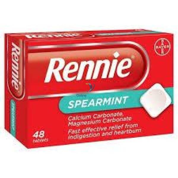Rennie Spearmint Indigestion Tablets - 48 Pack