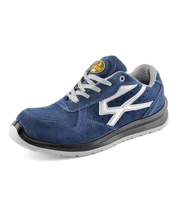 Safetoe Blue S1P Low Ankle Safety Canvas Shoe
