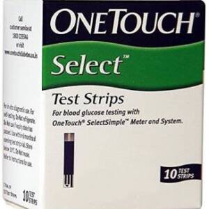 Onetouch Glucometer Select Strips