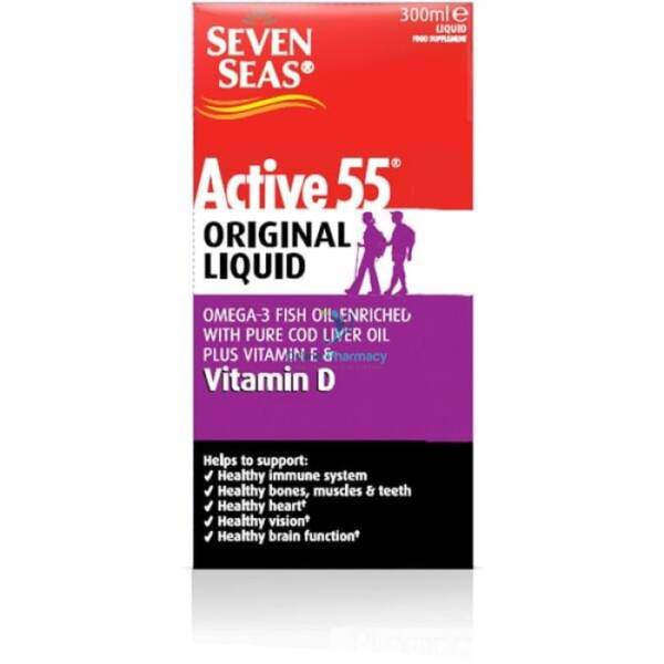 Seven Seas Active 55 Cod Liver Oil Liquid - 300ml