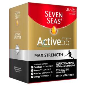 Seven Seas Active 55 Max Strength 1500mg Glucosamine - 30 Tablets & 30 Capsules