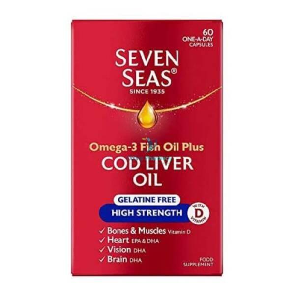 Seven Seas Omega-3 Cod Liver Oil High Strength - 60 / 120 Capsules