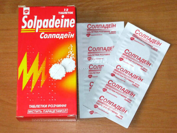 SOLPADEINE 500 mg/8 mg/30 mg - 12 soluble tablets - paracetamol/codeine/caffeine