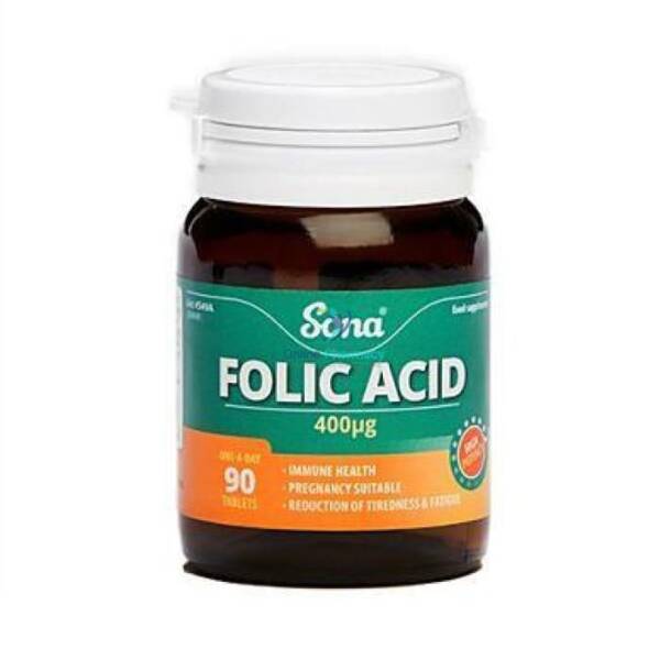 Sona Folic Acid 400mcg Tablets - 90 Pack