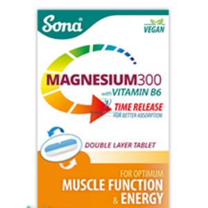 Sona Magnesium 300mg with Vit B6 - 30 Tablets