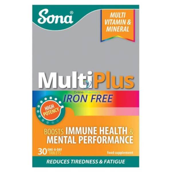 Sona Multiplus Iron Free Multivitamins - 30 Tablets