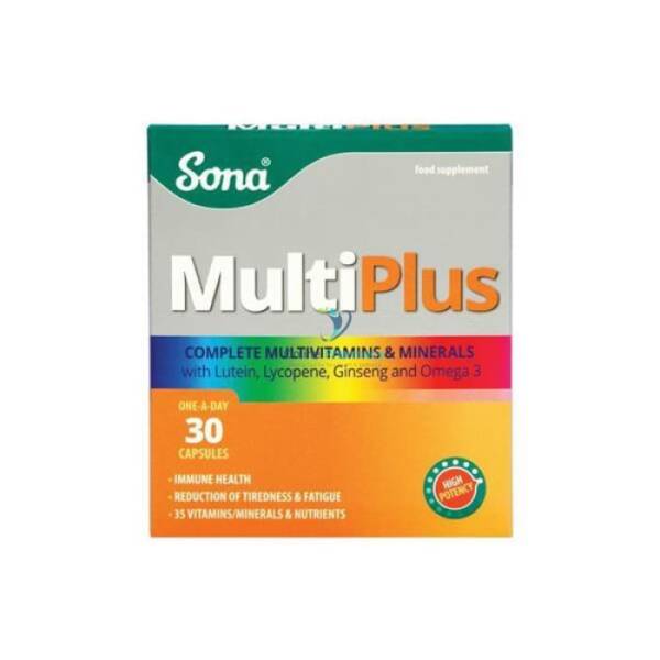 Sona MultiPlus One A Day Multivitamin Capsules - 30/60/90 Pack